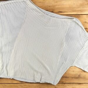 Bailey 44 Top Women S‎ Ivory Sheer Ribbed Knit Cropped Top Made USA Boho Garden